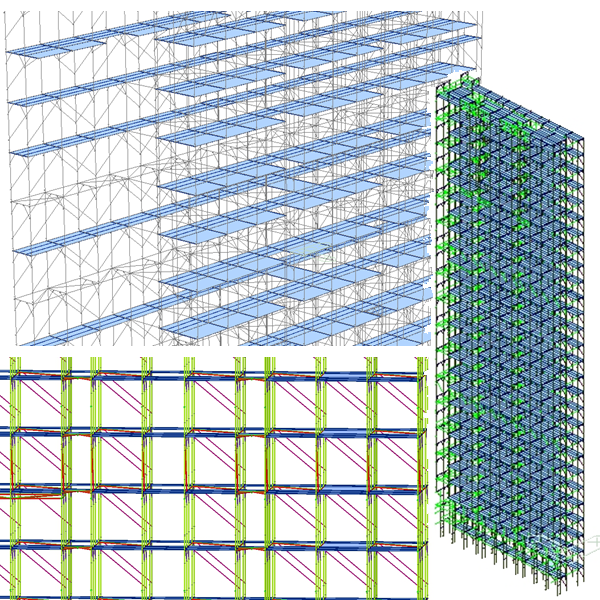 MidasModelCompetition - B Cube – Milano, Ingg. A. Boe e G. Riva Progettazione del ponteggio della Torre Velasca