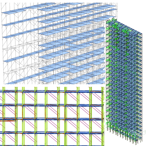 MidasModelCompetition - B Cube – Milano, Ingg. A. Boe e G. Riva Progettazione del ponteggio della Torre Velasca